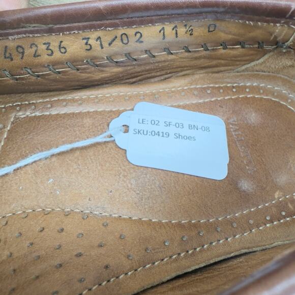 Vtg Allen Edmonds Size 11.5D Made in USA Camden Tasseled Leather Loafer in Brown main image 7
